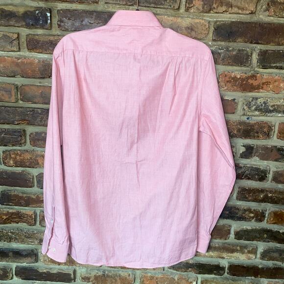 Tommy Hilfiger Red Slim Fit Long Sleeve Button Down Shirt Men's Size 14.5 32-33 - Picture 6 of 6